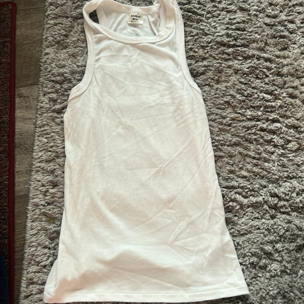 Sunday Best xs white tank top